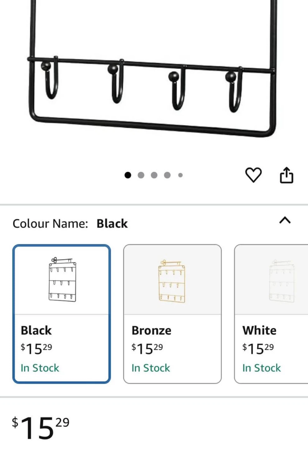 Black Metal Key Holder Rack - photo 4