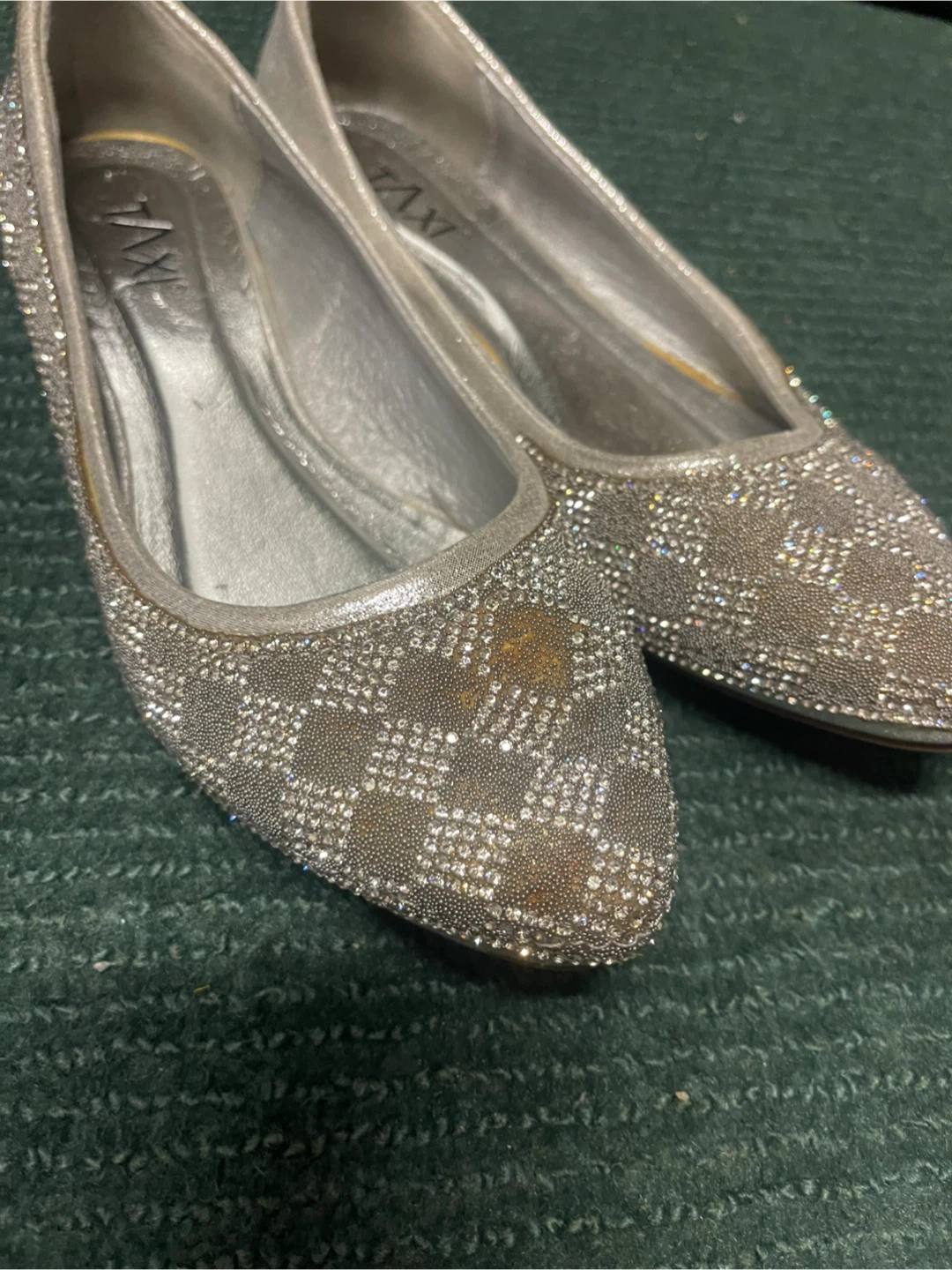 Silver flat sparkly women 6.5-7