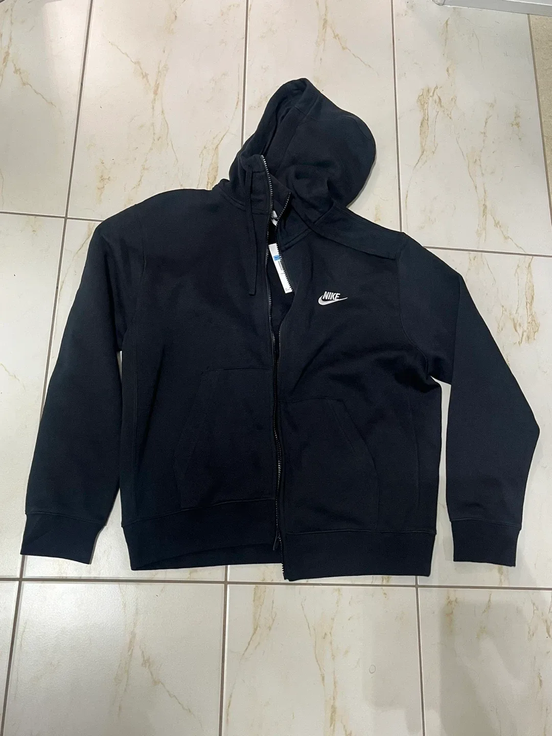 Nike Men's Sportswear Club Fleece Full-Zip Hoodie Sz M Black image indicator(2)