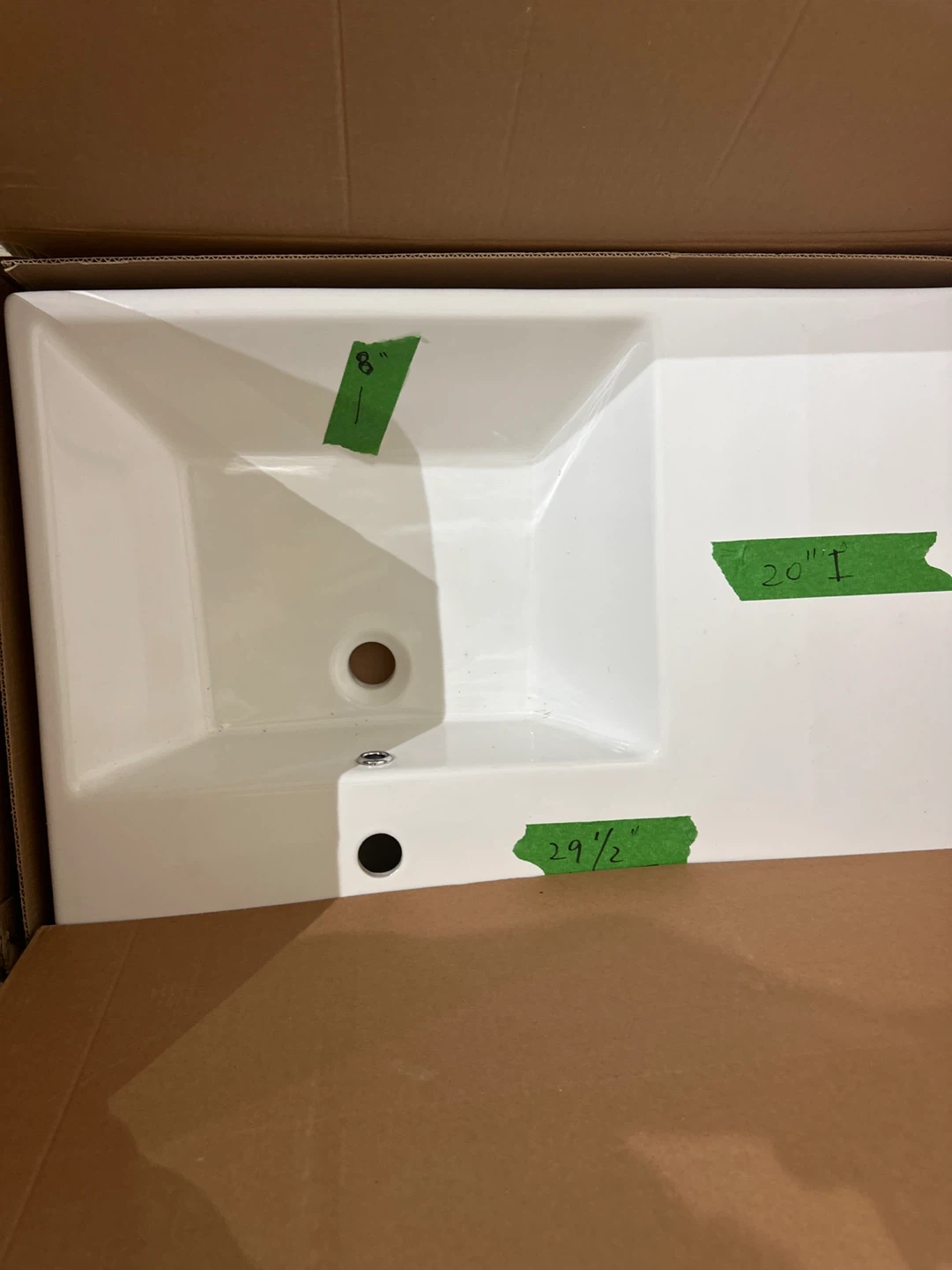 White Bathroom Sink - 29.5" x 20"