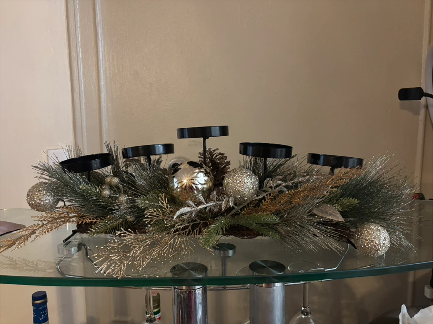 Christmas Candle Holder Centerpiece