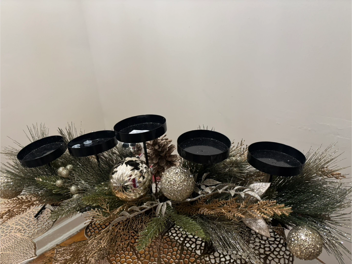 Christmas Candle Holder Centerpiece - photo 3
