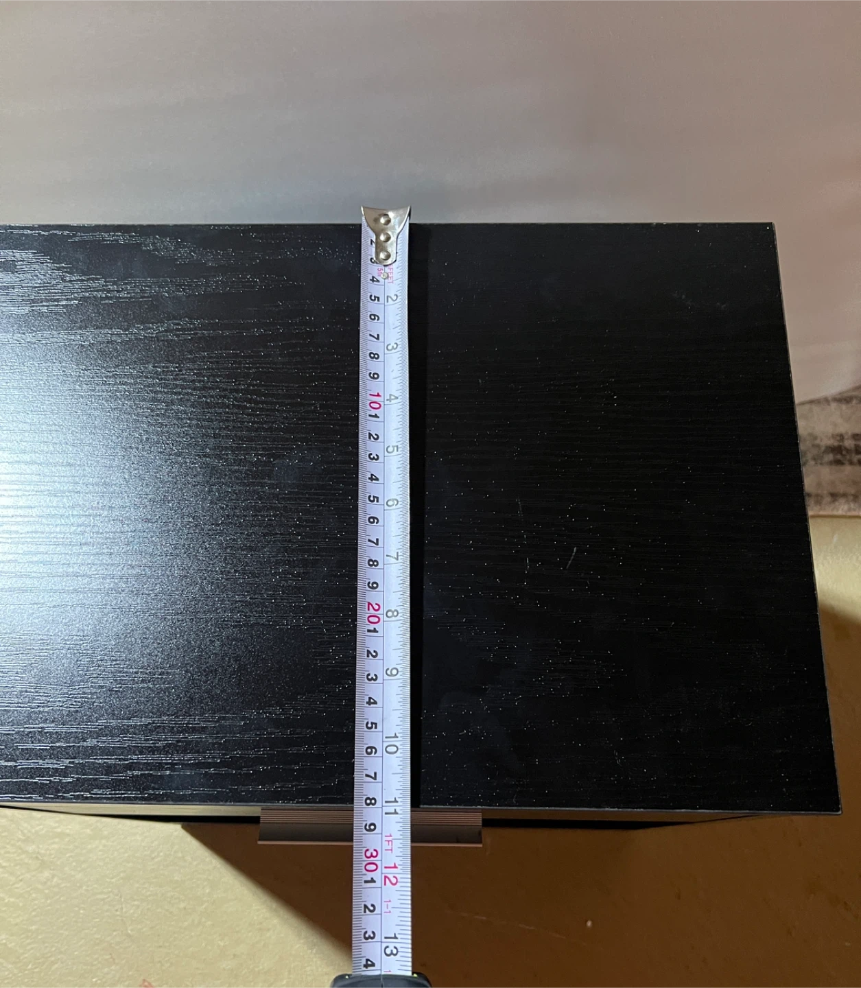 Black Mini Nightstand with Drawer - photo 5