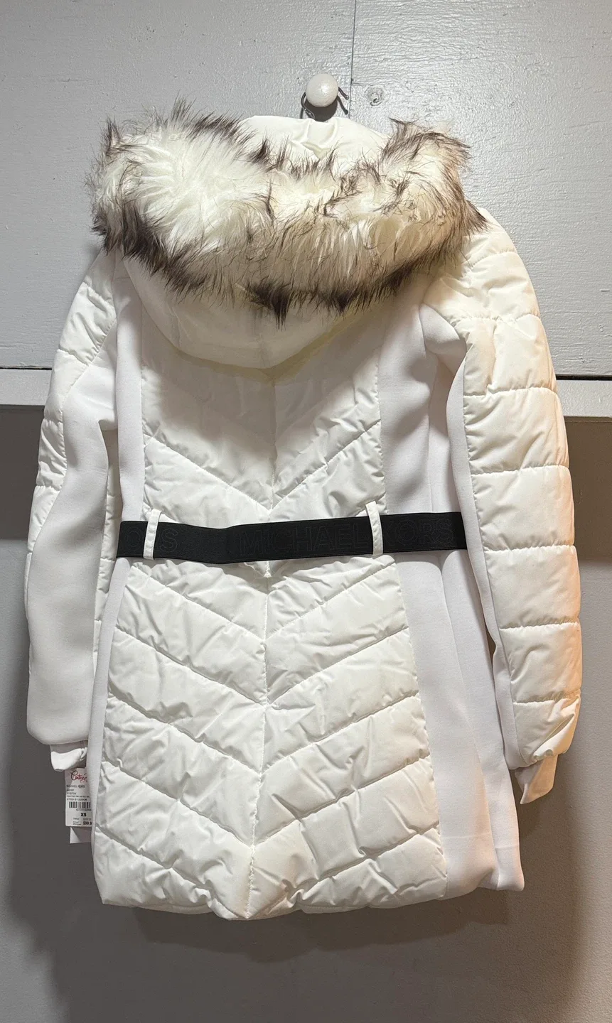 NWT Michael Michael Kors White Winter Coat XS image indicator(2)