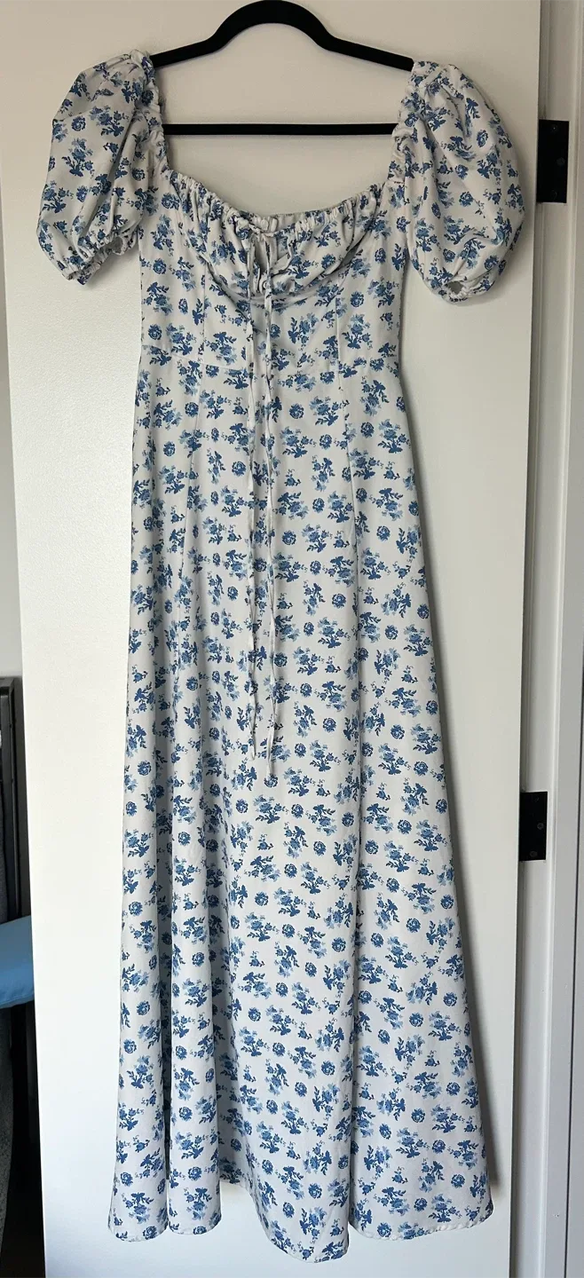 Blue Floral Maxi Dress thumbnail