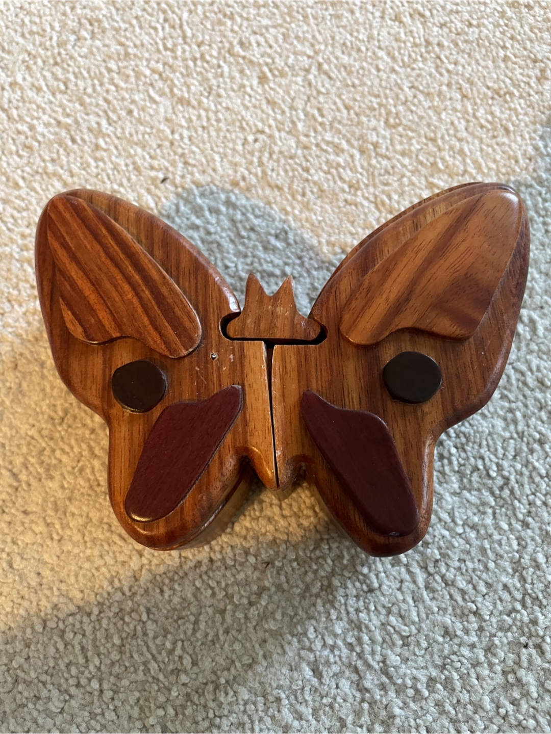 Wooden Butterfly Trinket Box