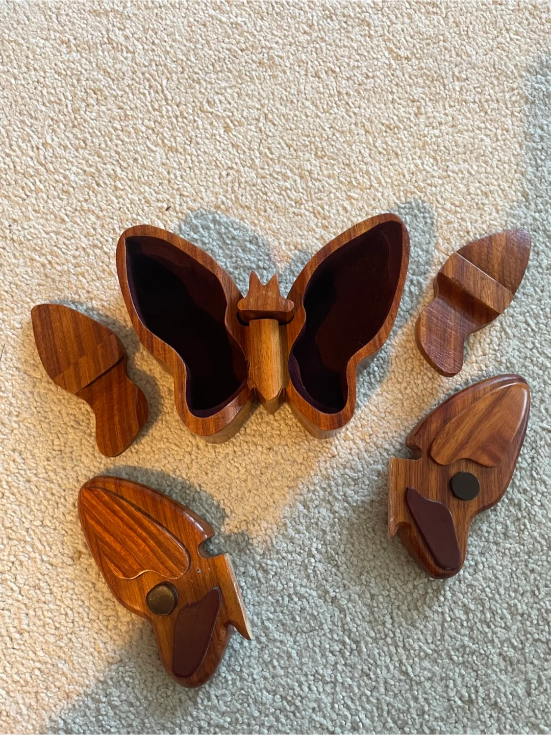 Wooden Butterfly Trinket Box image indicator(2)