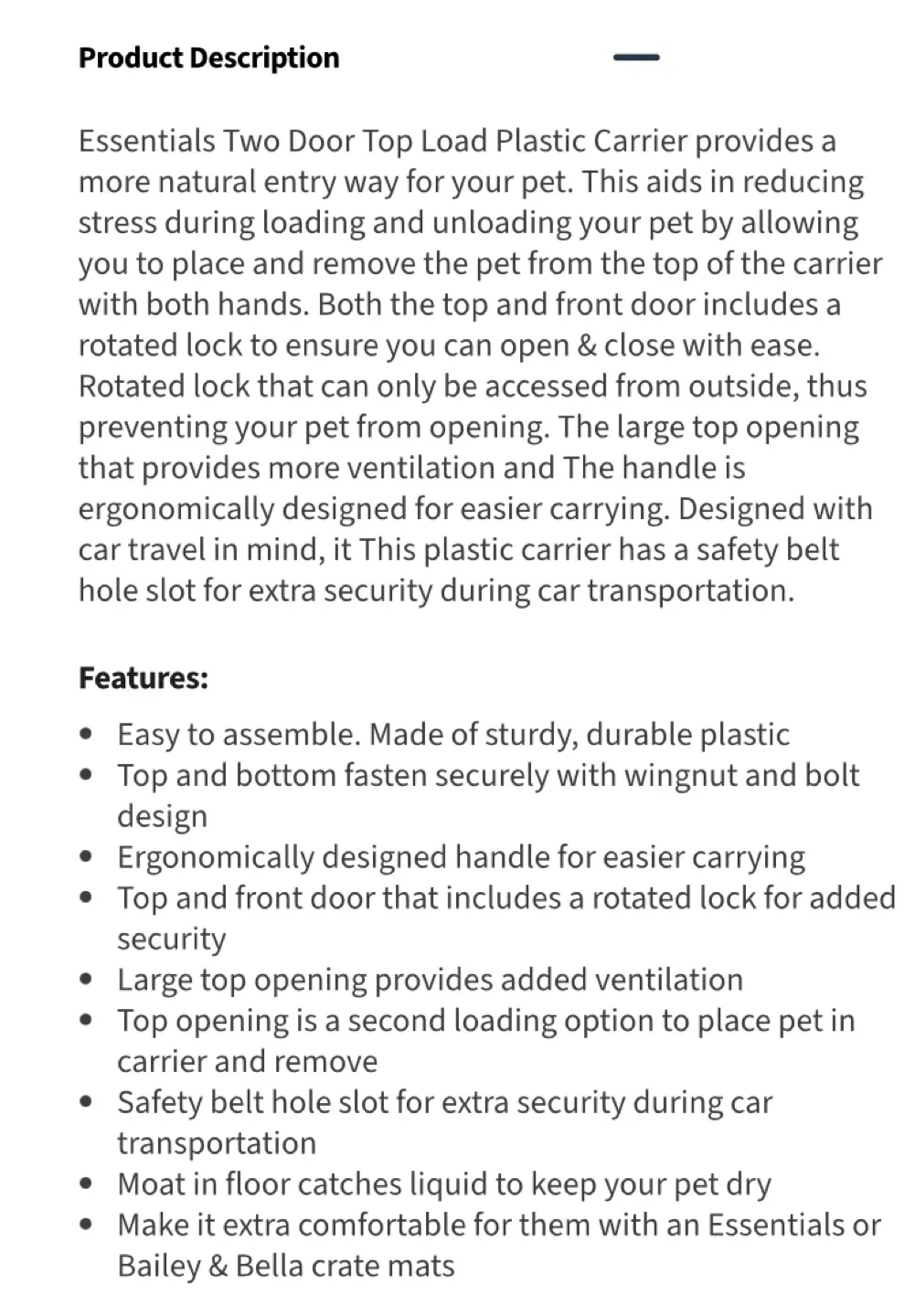 Essentials Pet Carrier Kennel image indicator(10)