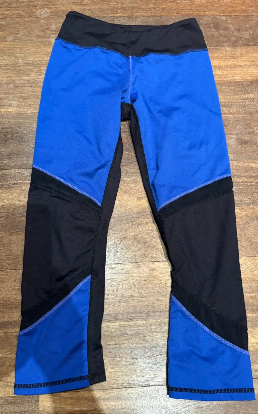 Blue & Black Capri Leggings