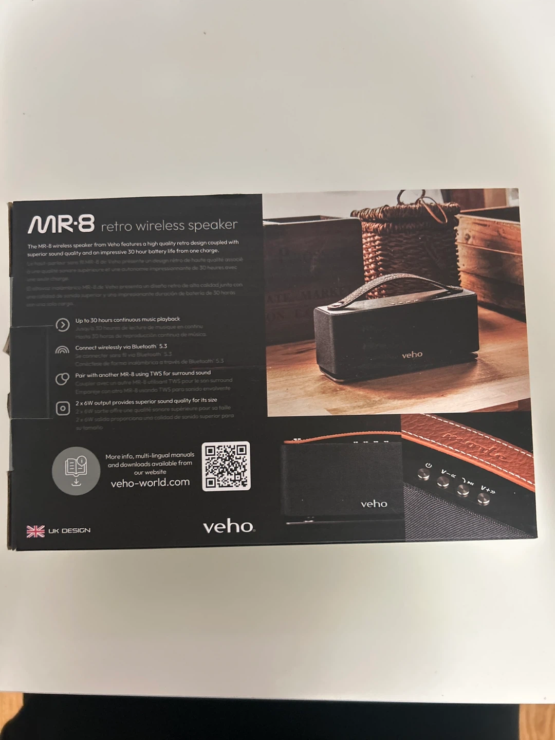 Veho MR-8 Retro Wireless Speaker - photo 2