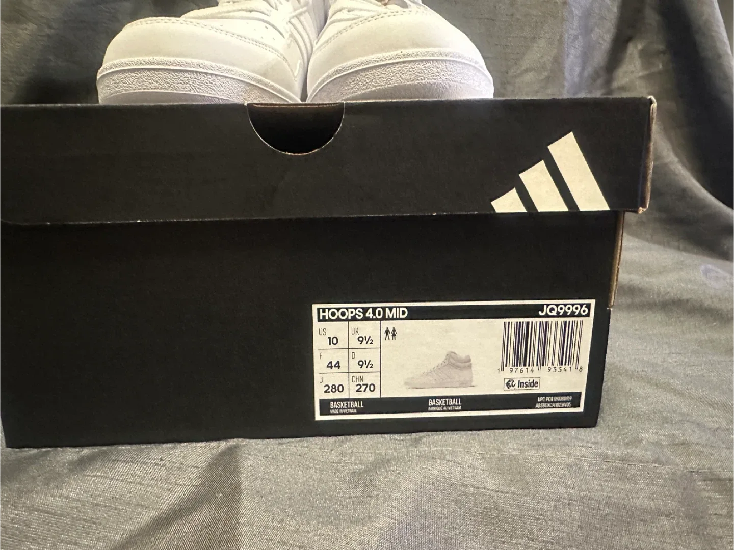 New Adidas Hoops 3.0 Mid White Sneakers image indicator(6)