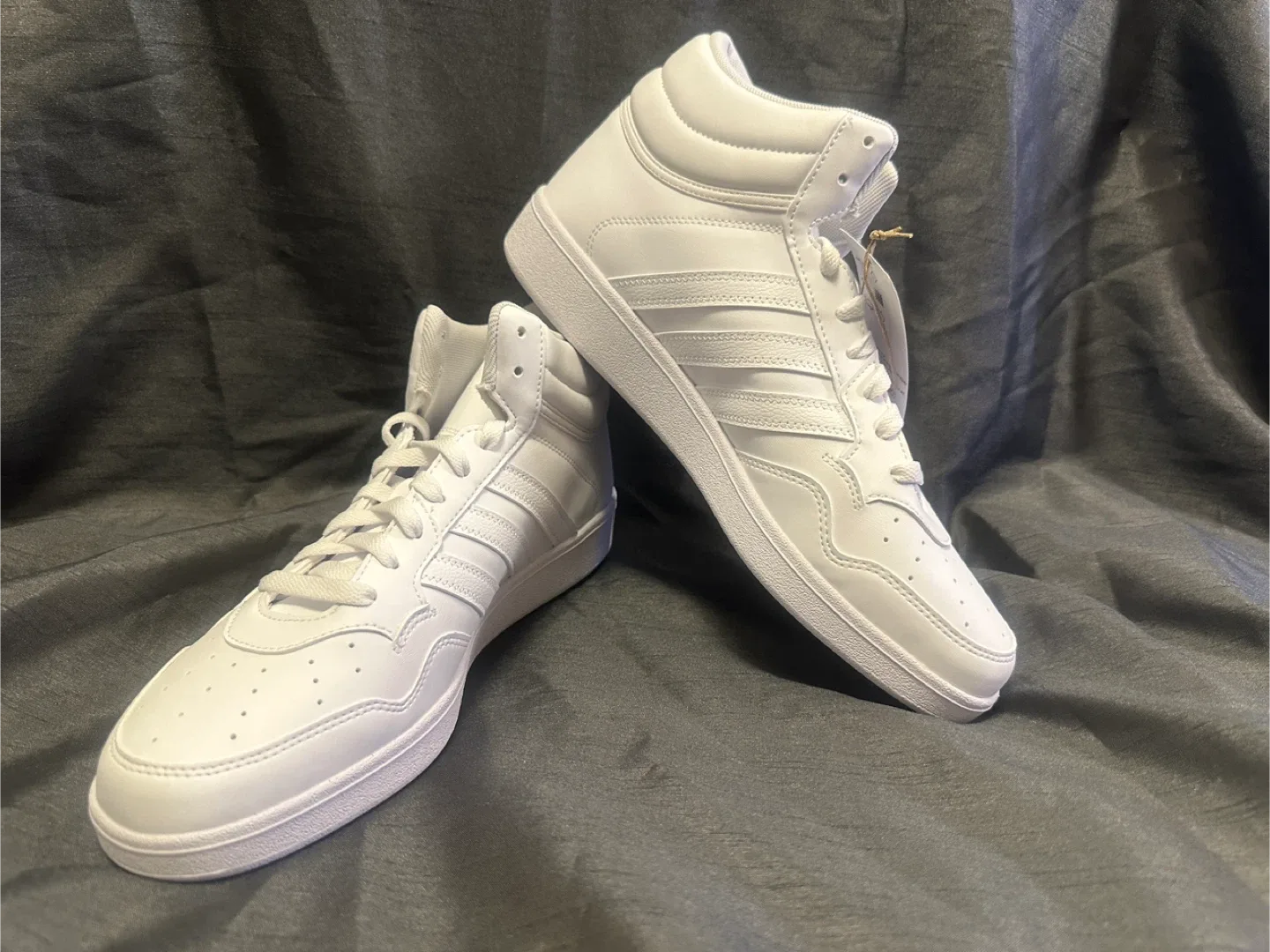 New Adidas Hoops 3.0 Mid White Sneakers image indicator(4)