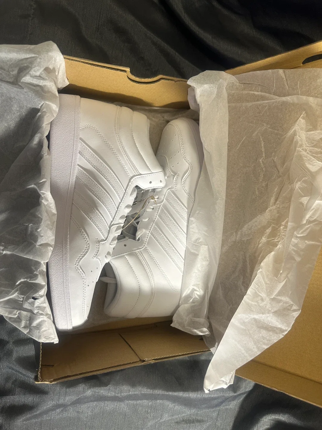 New Adidas Hoops 3.0 Mid White Sneakers image indicator(7)