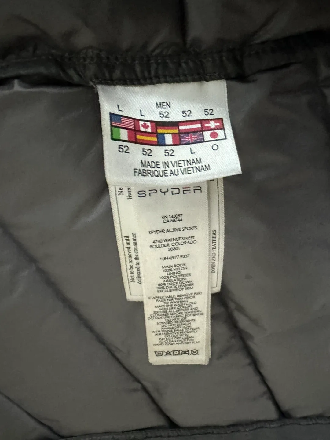 Spyder Active Sports Down Puffer Jacket - Size L image indicator(3)