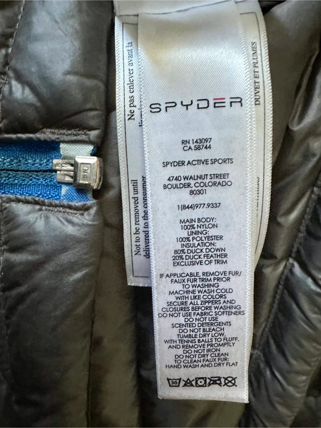 Spyder Active Sports Down Puffer Jacket - Size L image indicator(5)