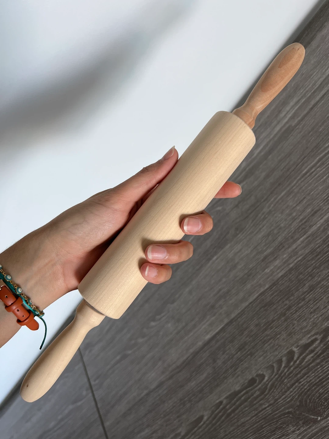 2 wooden rolling pins + dough cutter - photo 3