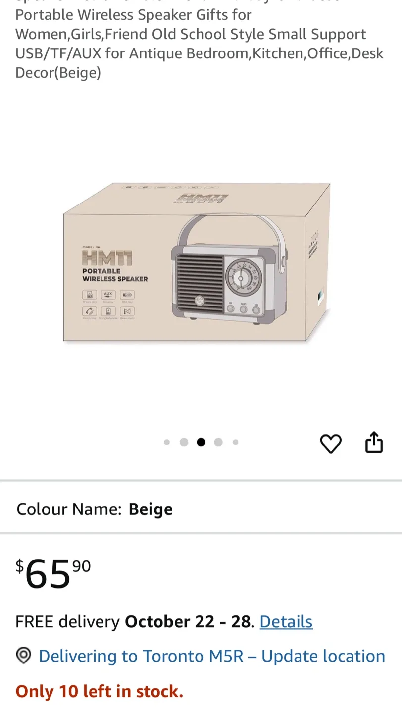 🥕🥕🥕HM11 Portable Wireless Speaker - Retro Pink 🥕🥕🥕 image indicator(8)