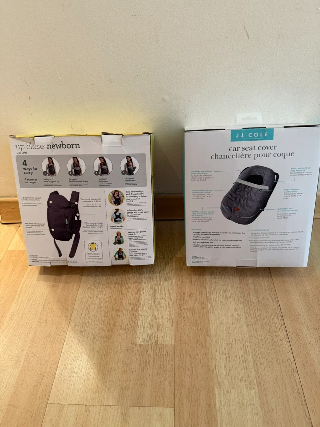 Infantino Up Close Newborn Carrier & JJ Cole Car Seat Cover image indicator(2)