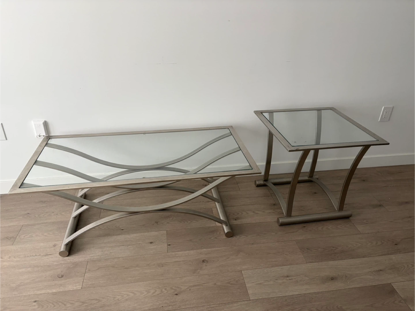 Glass Top Coffee and End Table Set