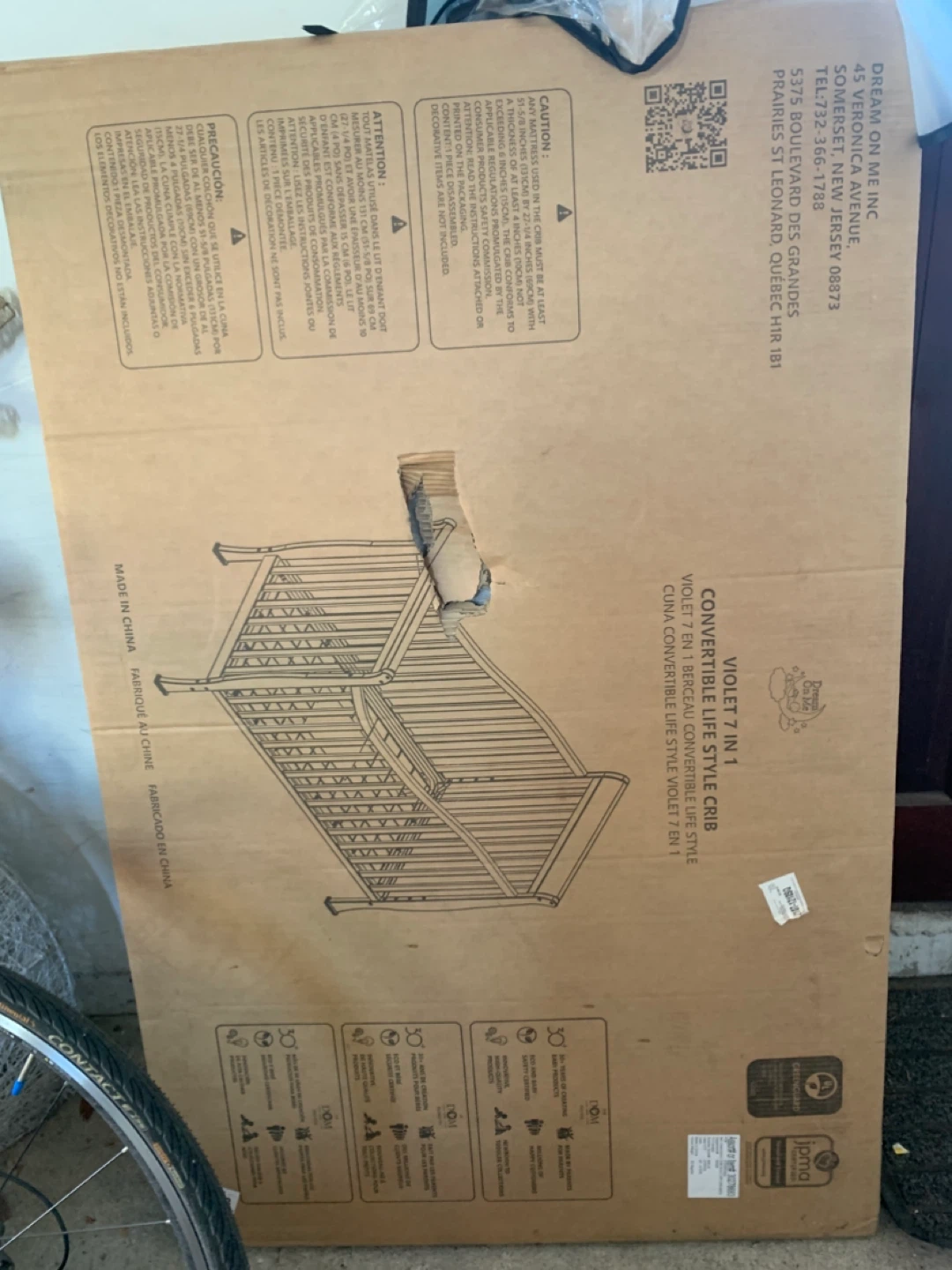 Dream On Me Violet 7-in-1 Convertible Crib