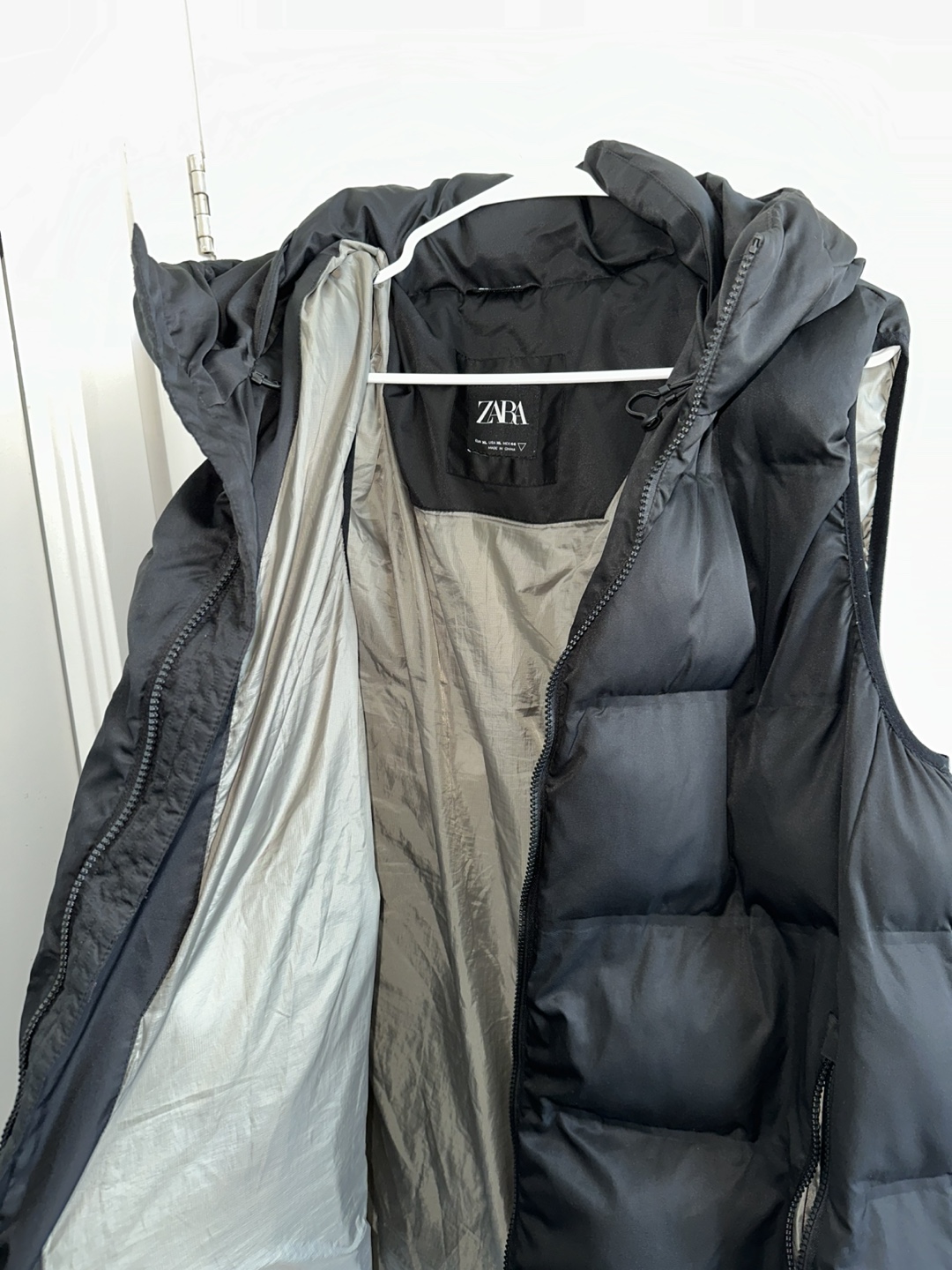Zara Black Puffer Vest XL - photo 5