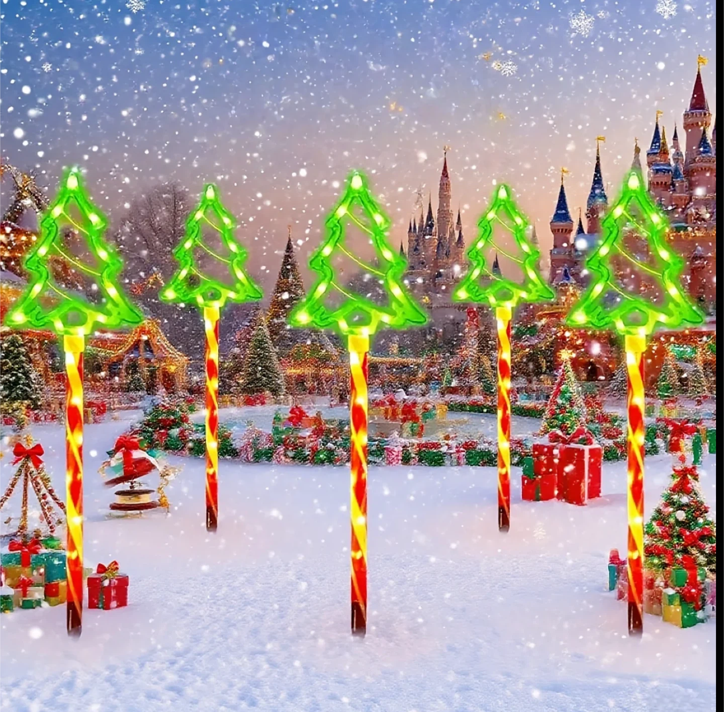 Christmas Solar Pathway Lights Outdoor Decorations - photo 4