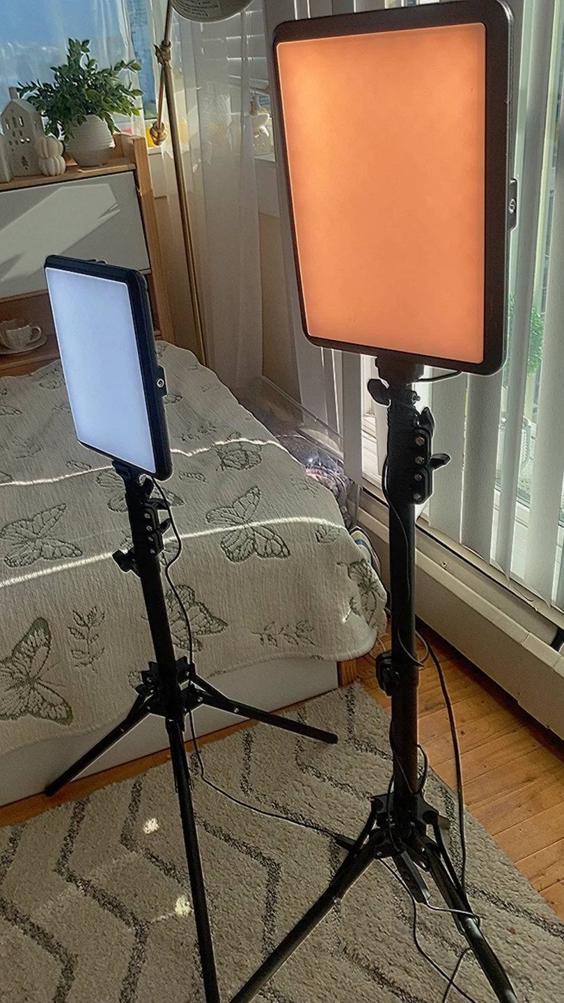 NiceVeedi 2-Pack Video Light Kit w/Tripod - photo 4