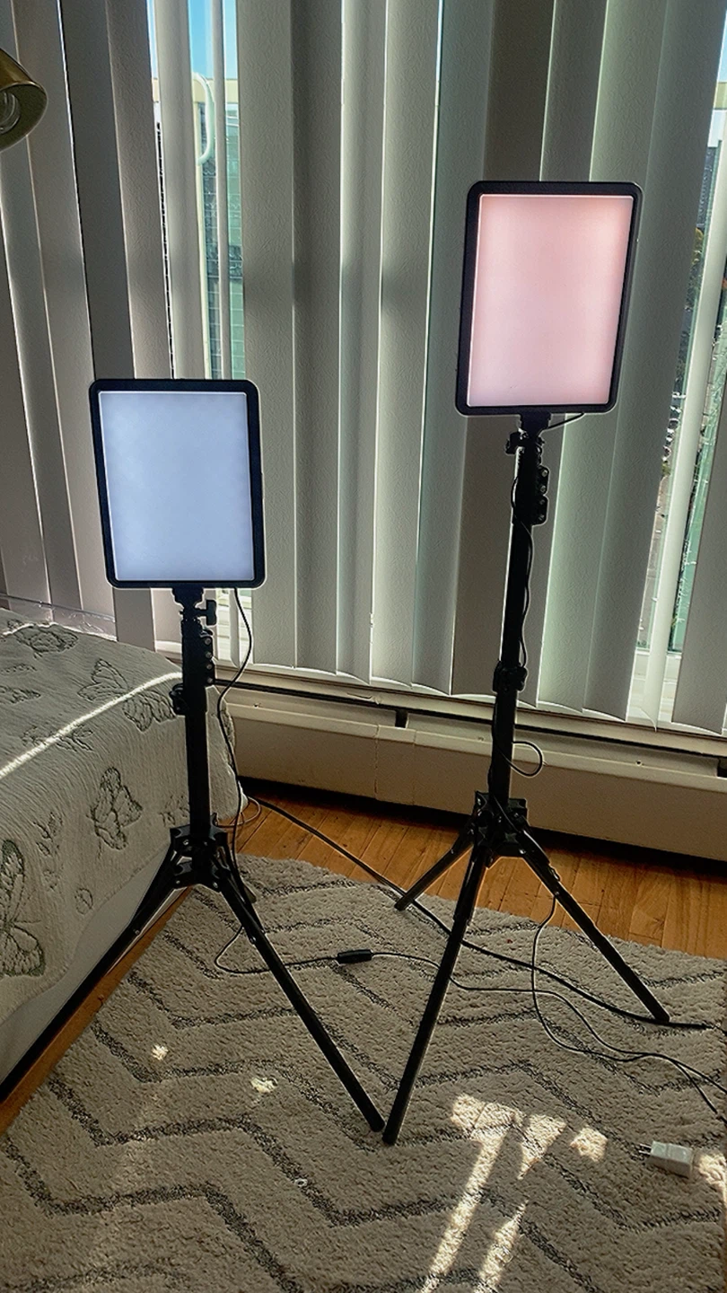 NiceVeedi 2-Pack Video Light Kit w/Tripod - photo 2