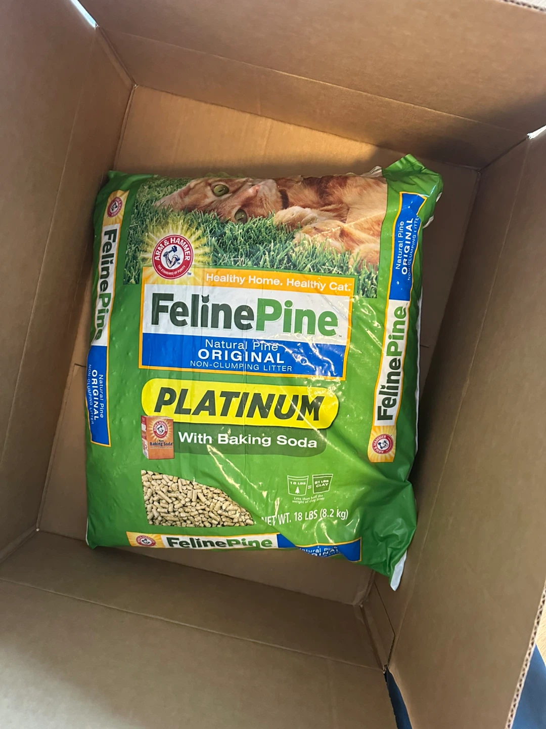 Feline Pine Platinum Cat Litter - 18 lbs