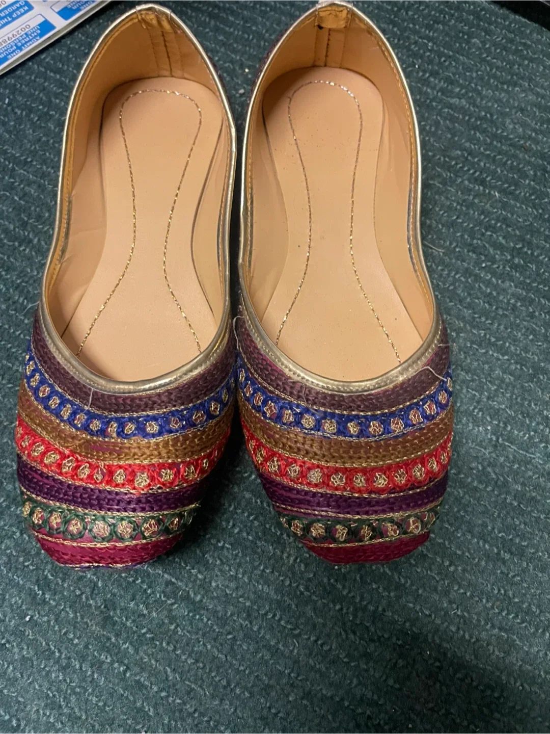 Women’s jutti shoes Pakistani Indian size 8/8.5 thumbnail