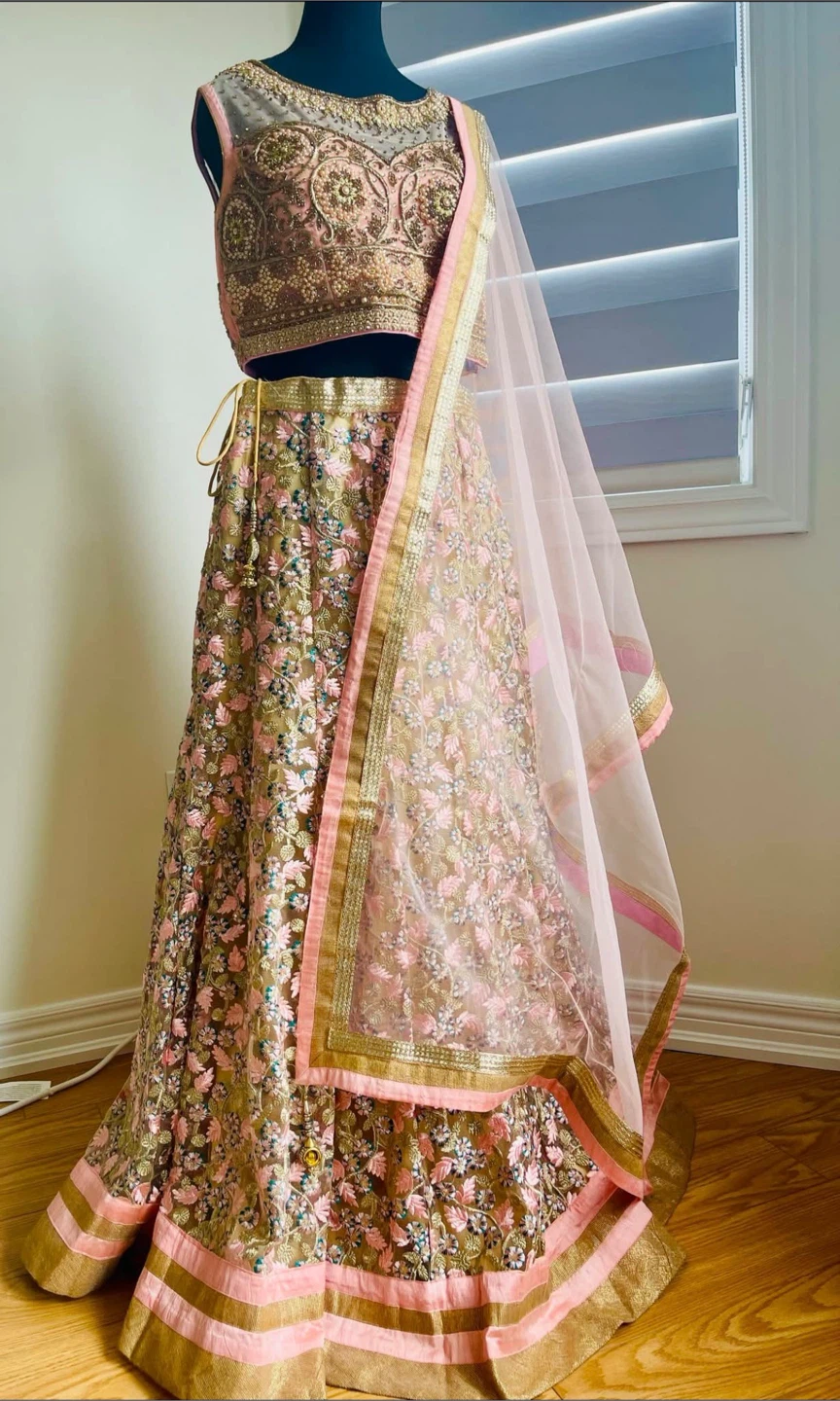Pink & Gold Lehenga Outfit