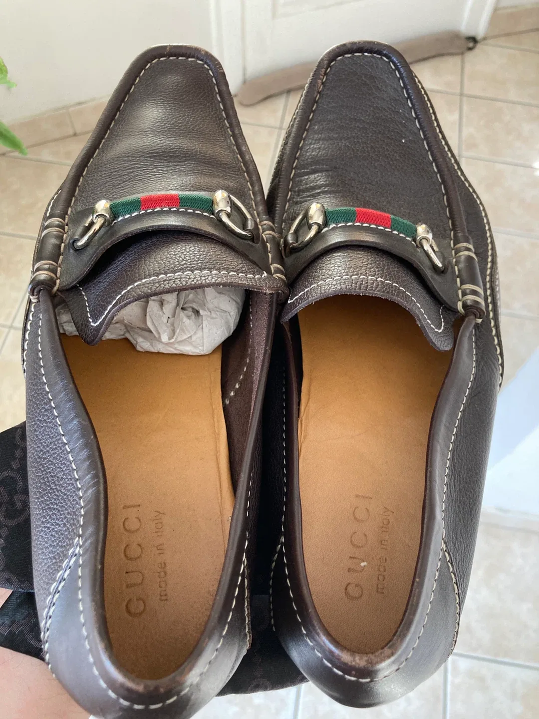 Gucci Brown Leather Loafers 11.5D final price! image indicator(10)