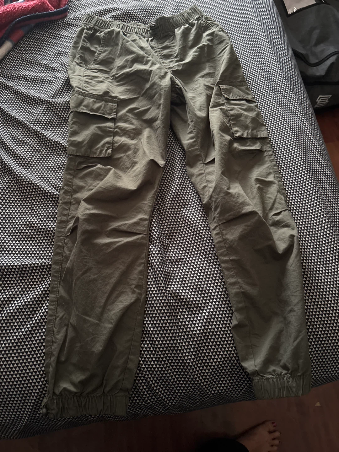 Boys Olive Green Cargo Pants