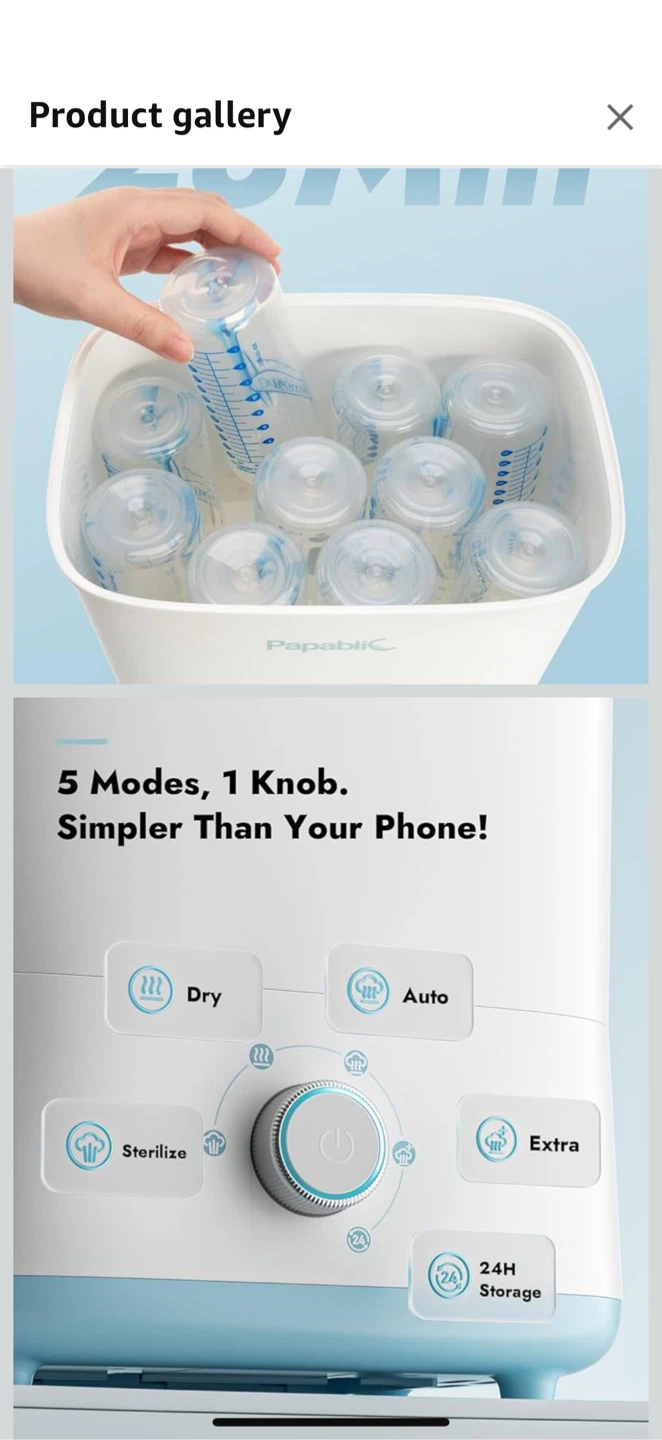 Papablic Baby Bottle Sterilizer with Box - photo 4