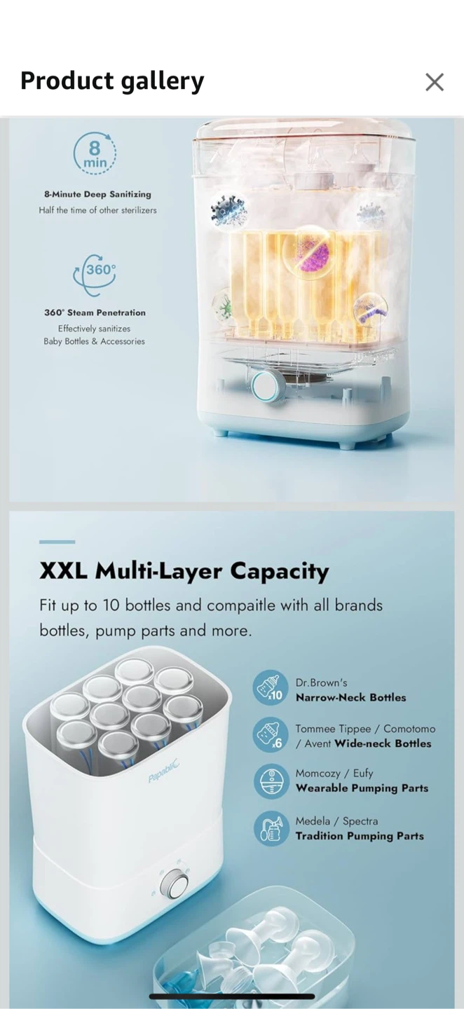 Papablic Baby Bottle Sterilizer with Box - photo 3