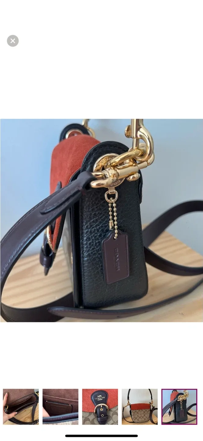 Coach Brown & Red Crossbody Bag image indicator(3)