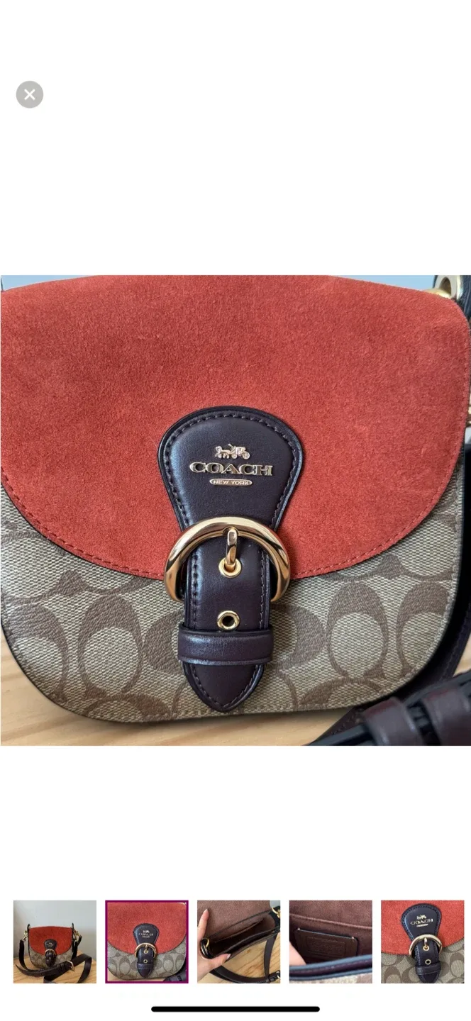 Coach Brown & Red Crossbody Bag image indicator(4)