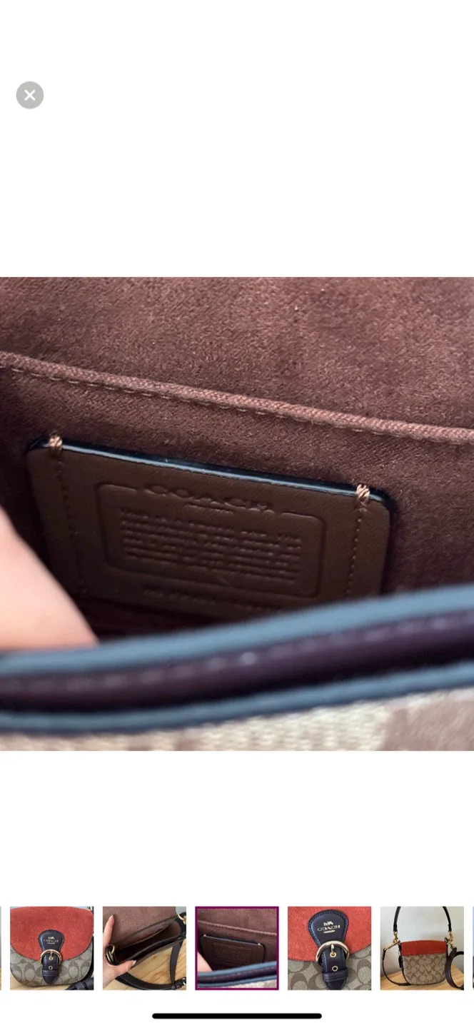 Coach Brown & Red Crossbody Bag image indicator(6)