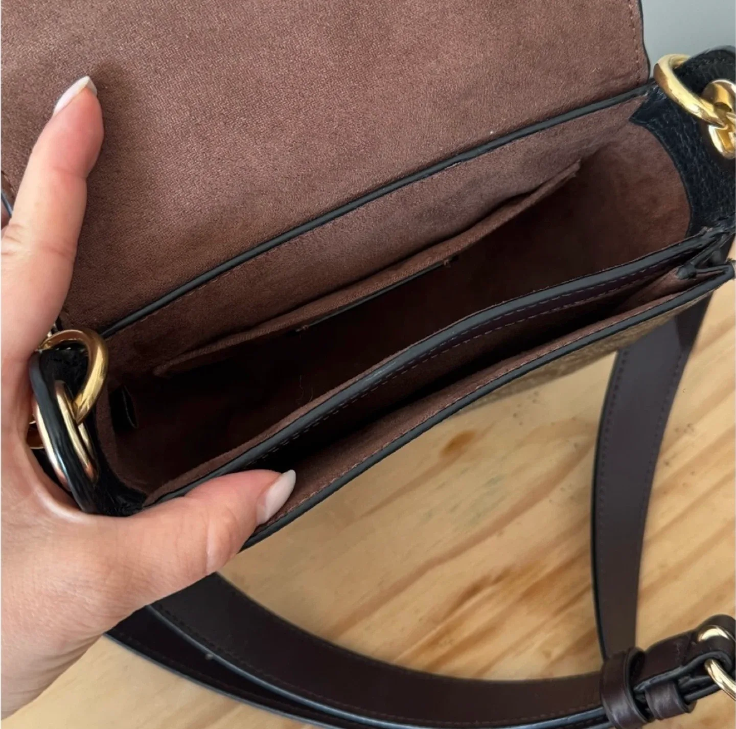 Coach Brown & Red Crossbody Bag image indicator(5)