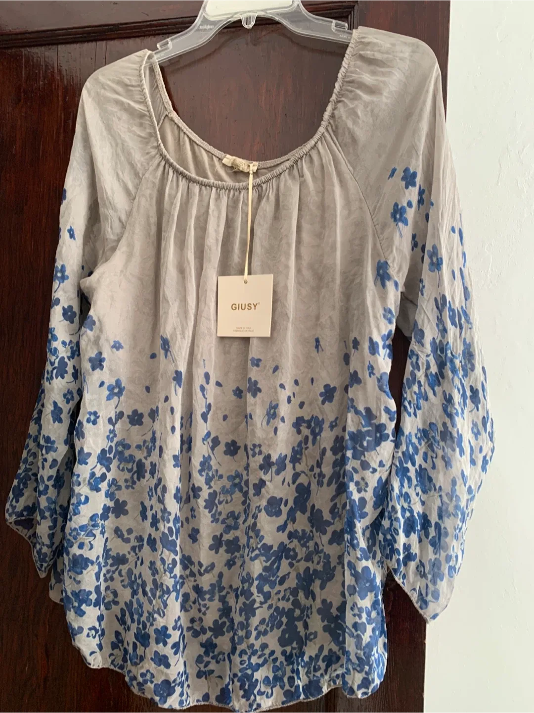 Giusy Silk Blend Floral Blouse - New with Tags thumbnail