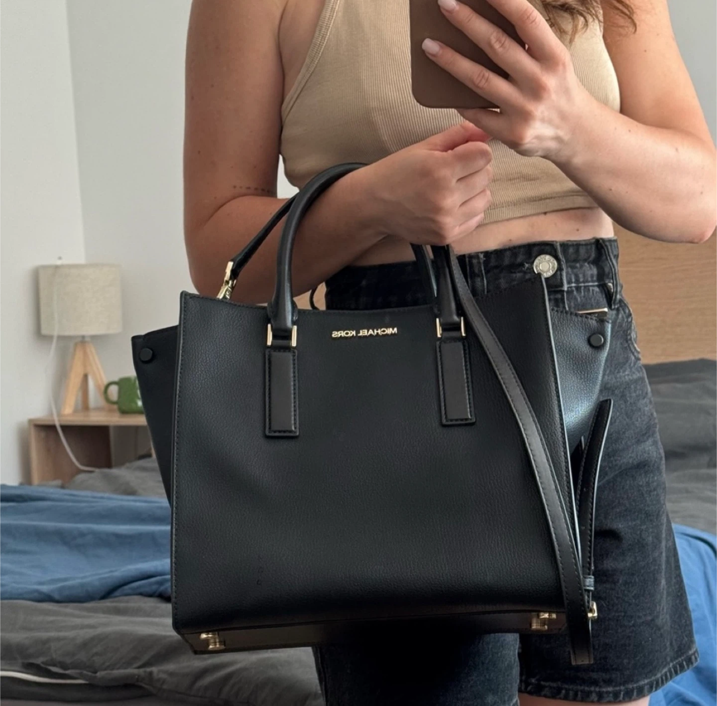 Michael Kors Black Leather Tote Bag - photo 3
