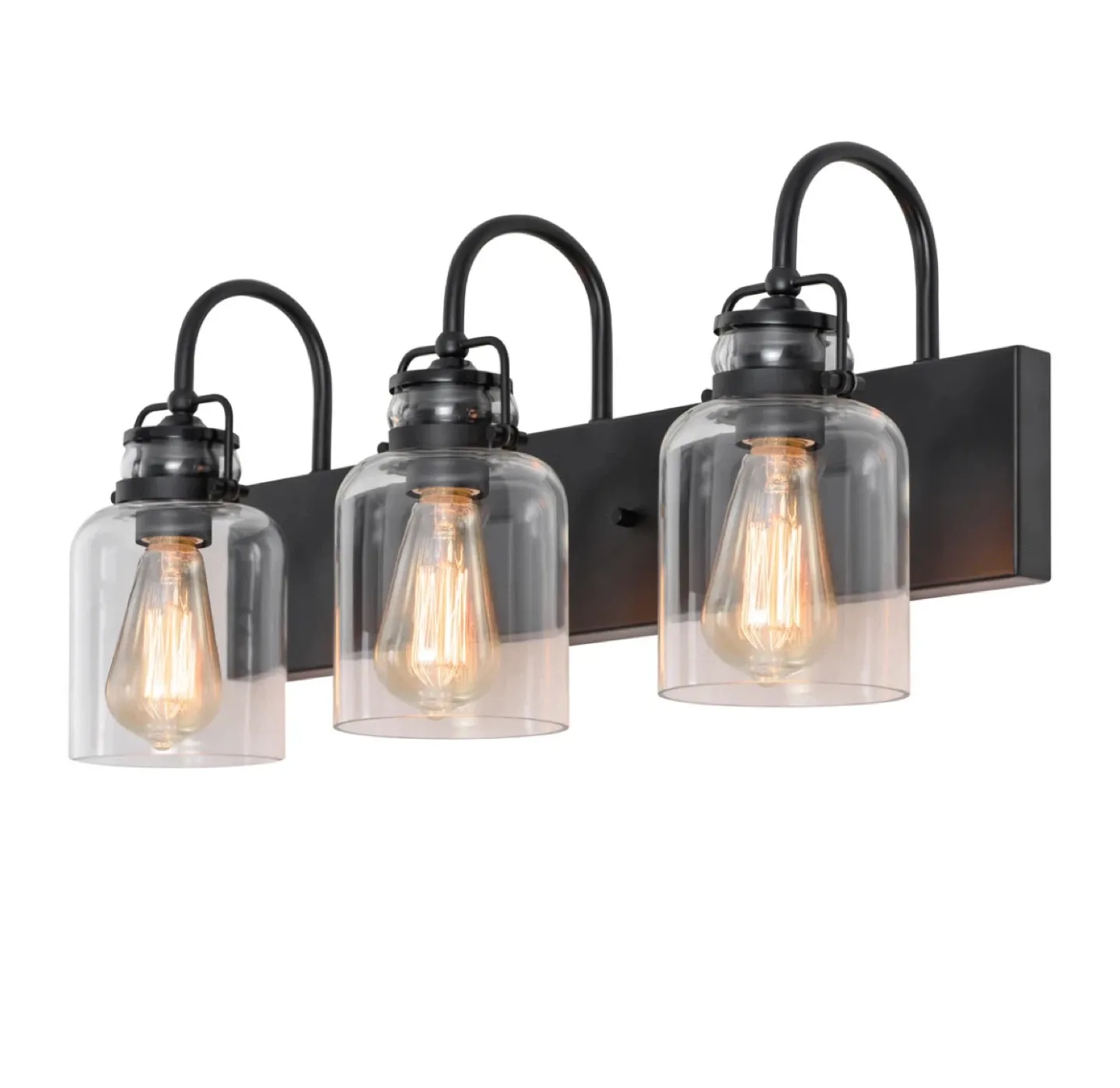 Luende Matte Black 3-Light Vanity Light - New in Box! image indicator(3)