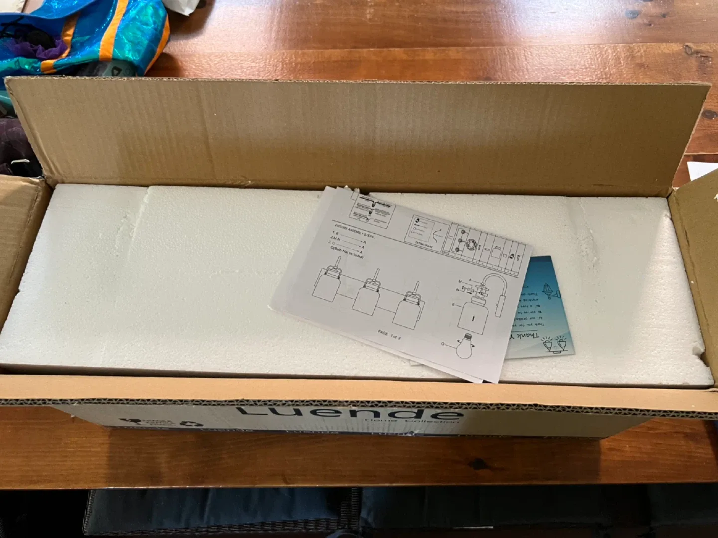 Luende Matte Black 3-Light Vanity Light - New in Box! image indicator(7)