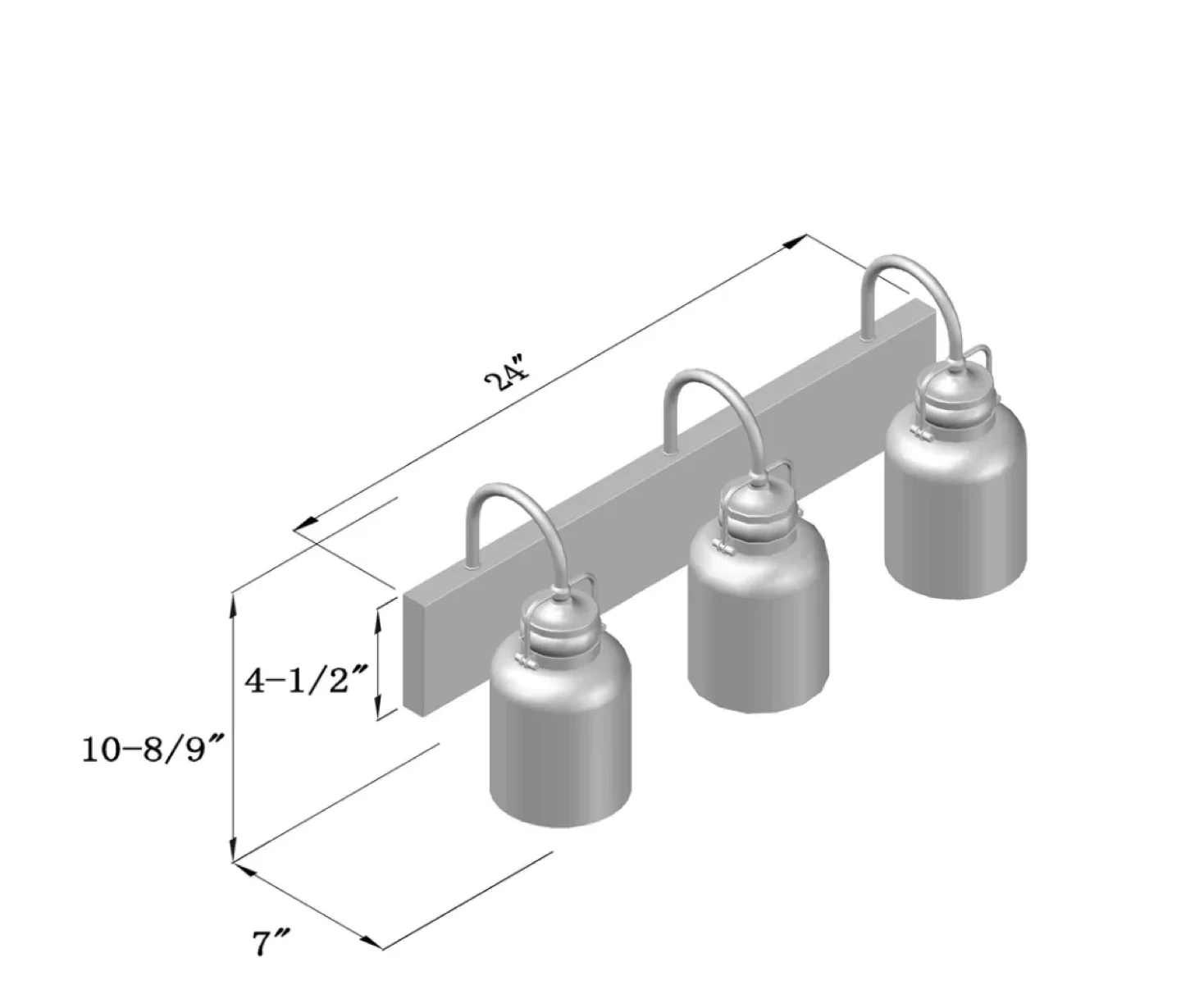 Luende Matte Black 3-Light Vanity Light - New in Box! image indicator(9)