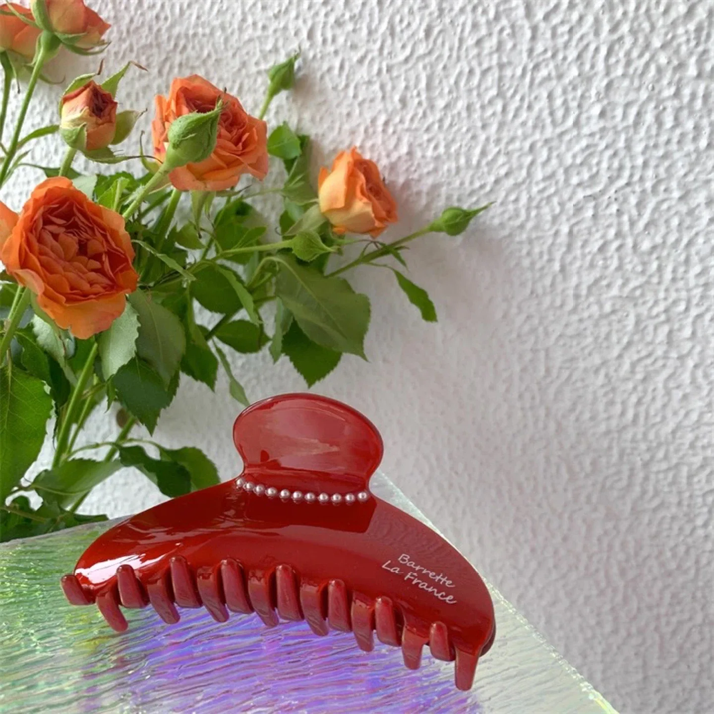 Barrette La France Red Hair Claw Clip image indicator(2)