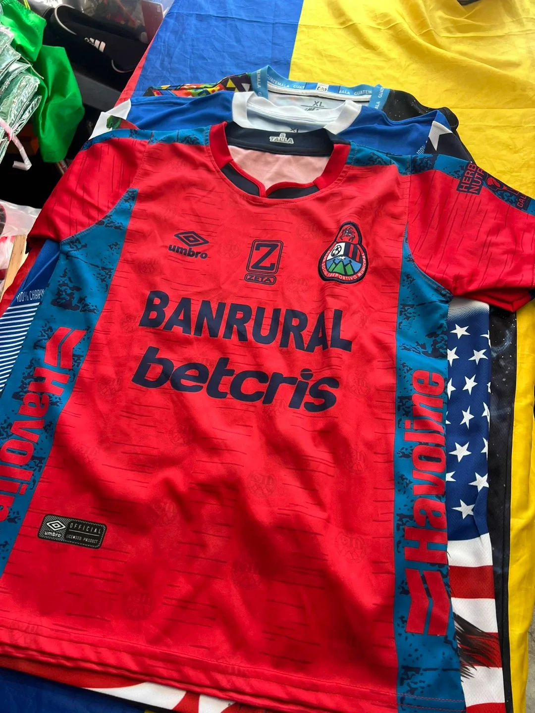 Guatemala típicos Soccer Jersey, Size XL -L -M- S -XS image indicator(6)