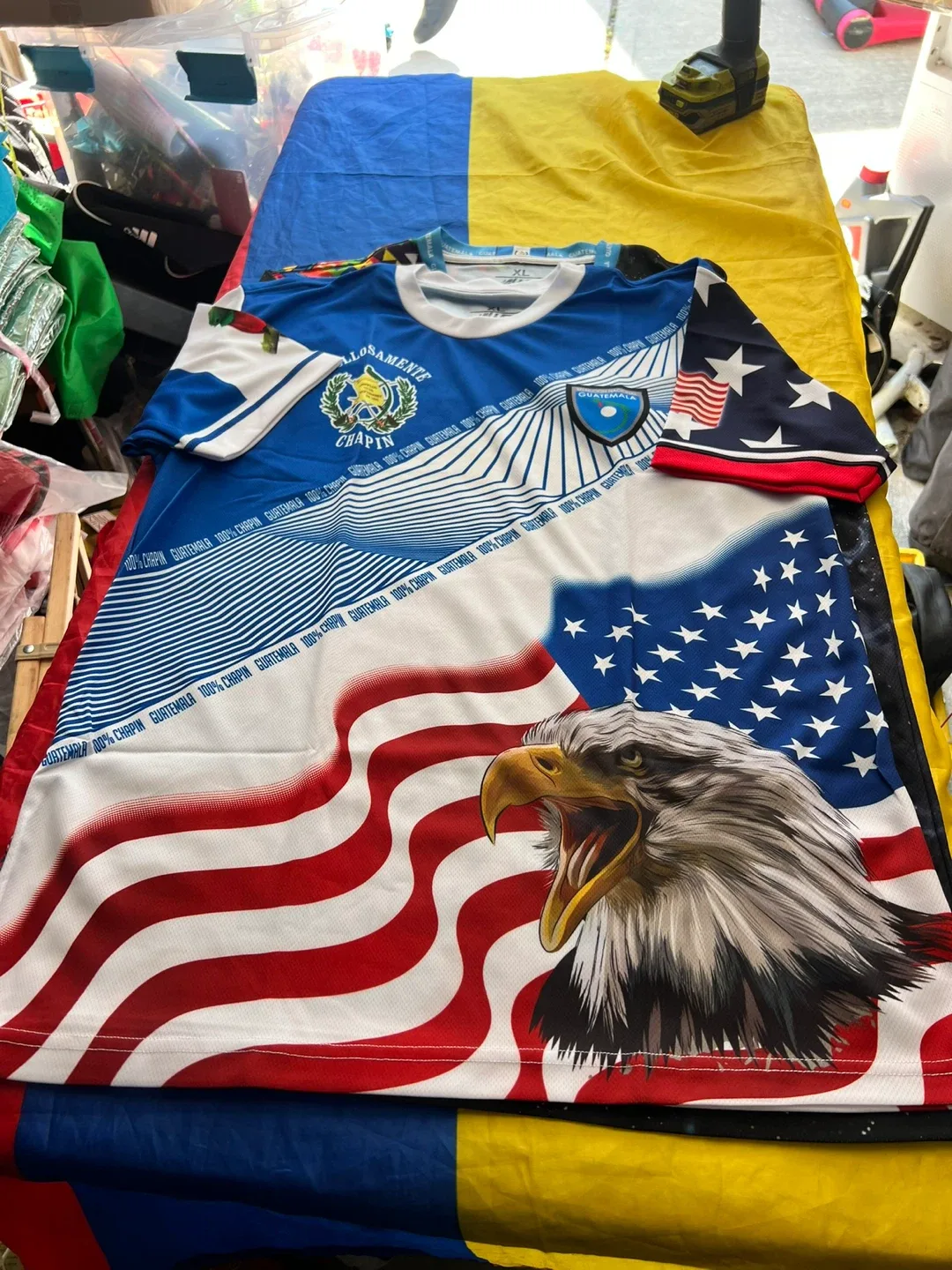 Guatemala típicos Soccer Jersey, Size XL -L -M- S -XS image indicator(5)