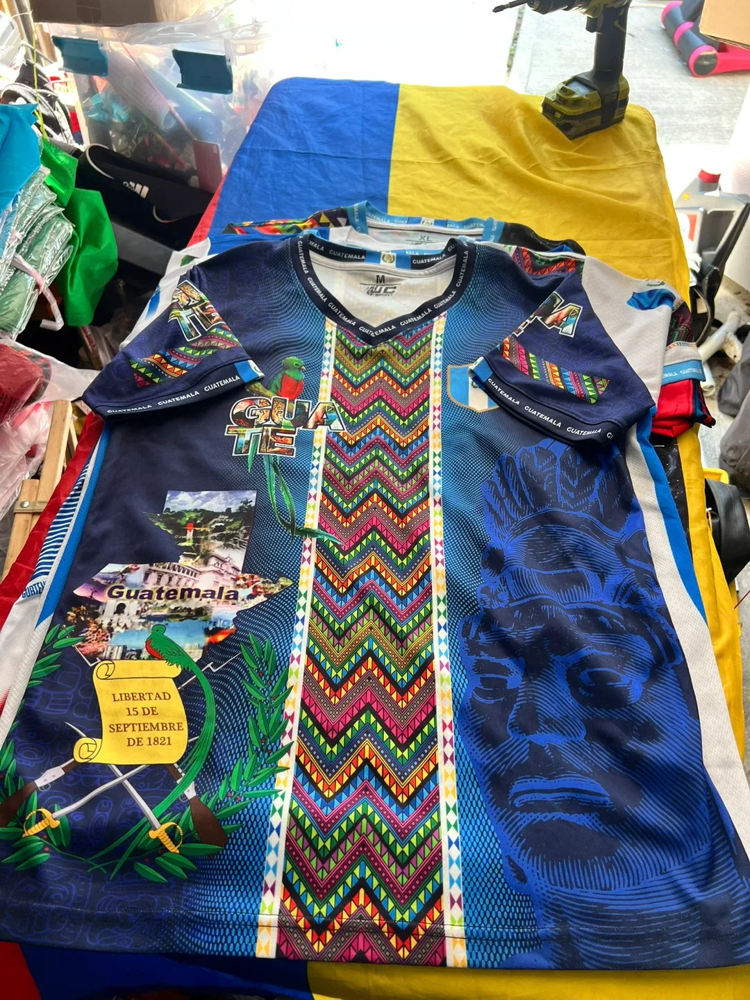 Guatemala típicos Soccer Jersey, Size XL -L -M- S -XS image indicator(3)