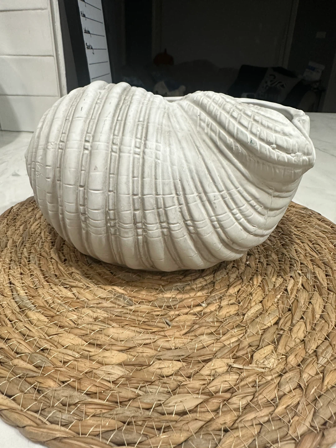 Threshold Medium Shell Ceramic Planter - White - photo 3