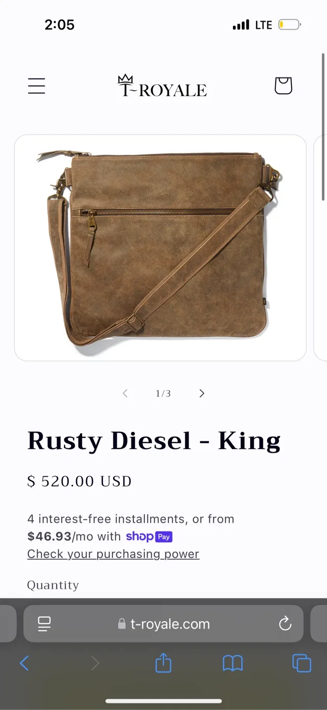 T-ROYALE New York Canvas Crossbody Bag image indicator(8)